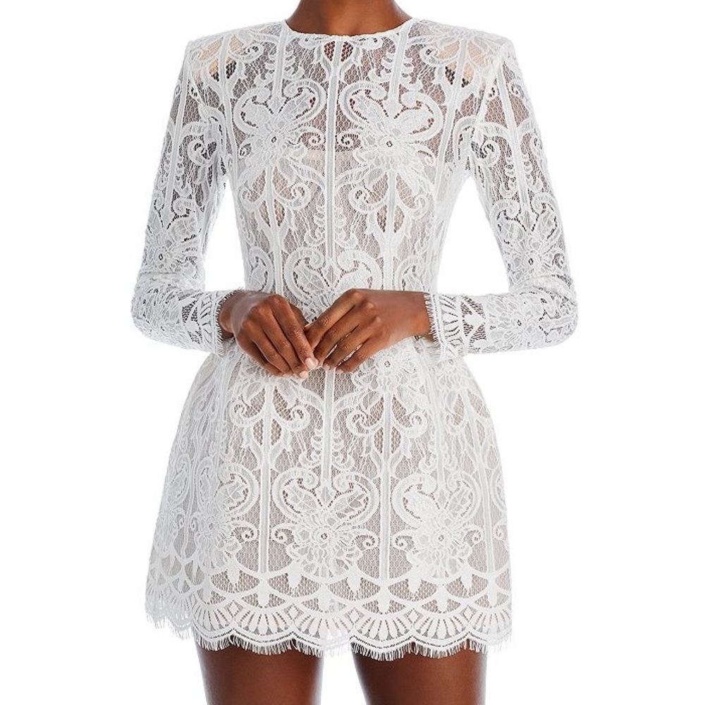 Bronx and Banco White Lace Casey Dress - size US 8/L